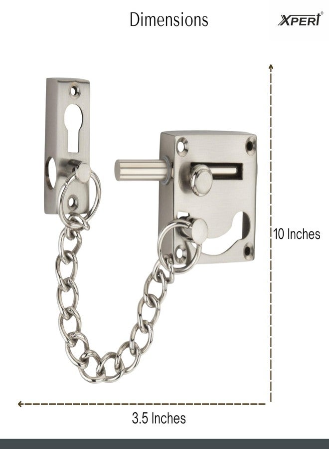 Xpert S.S Door Chain Brass with Latch by Xpert, 1Pc Works Chain Lock for Door, & Door Lock, Door Locks for Main Door, Door Chain Lock for Main Door, Safety Lock for Door, Inside Main Door Locks for Home - Image 4